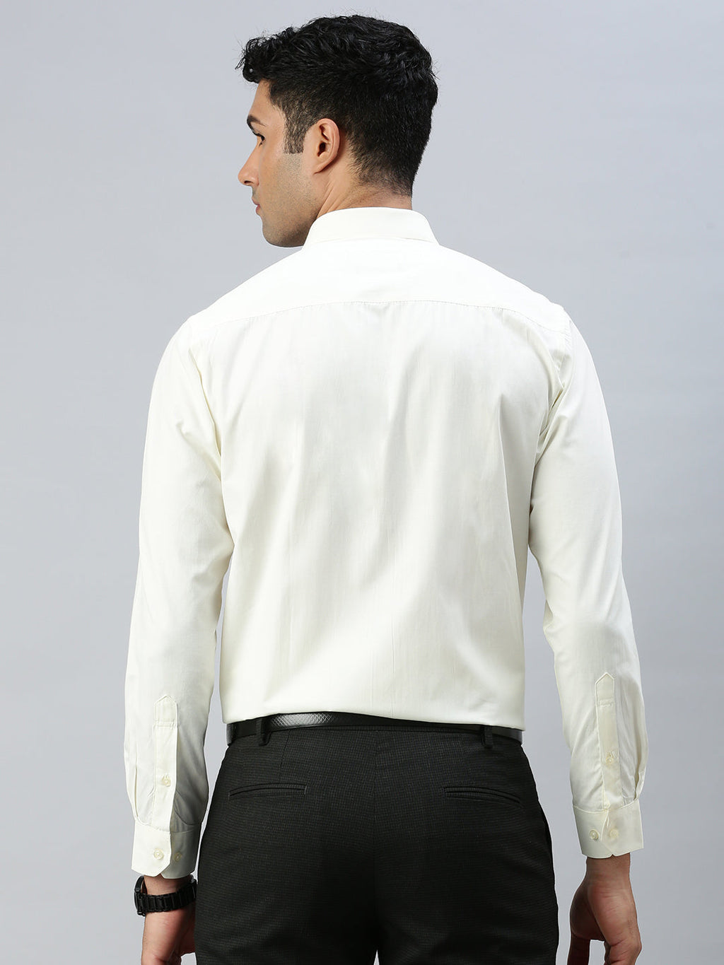 Men Cotton Rich Cream Full Sleeves Shirt Combo (2 Pcs Pack)