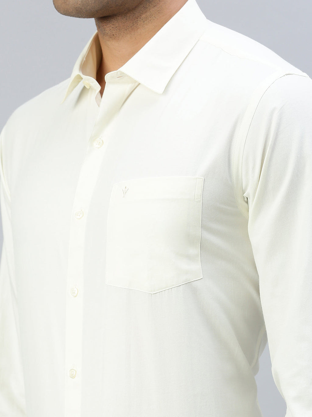 Men Cotton Rich Cream Full Sleeves Shirt Combo (2 Pcs Pack)