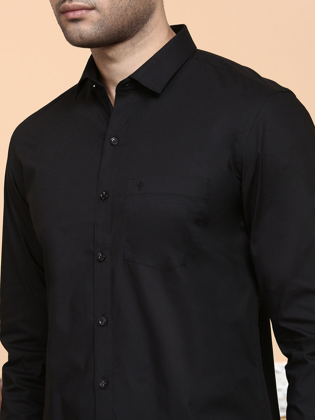 Men 100% Cotton Black Full Sleeves Shirt Combo (2 Pcs Pack)